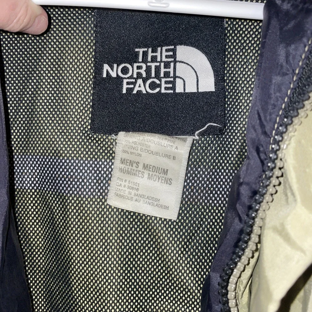 North Face Men's Medium‎ Nylon Gore-Tex Tan Black Full Zip With Hood